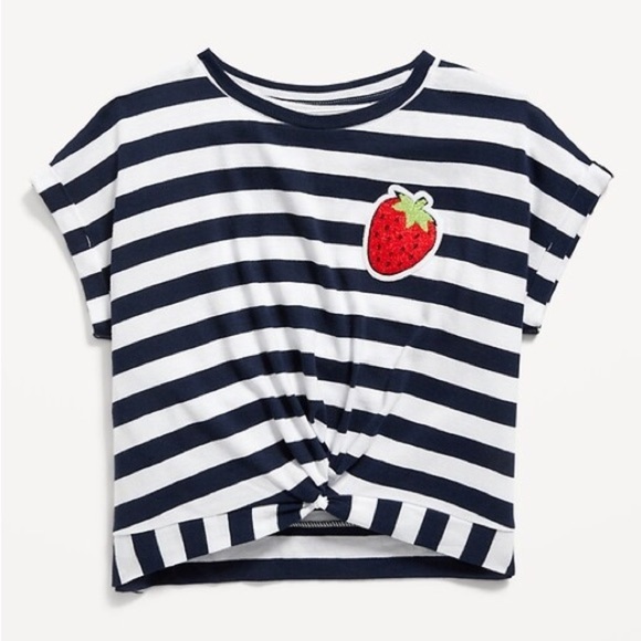 Old Navy Girls tie front tops Striped and Floral Tees bundle of 3 size Small 6/7 - Picture 16 of 16